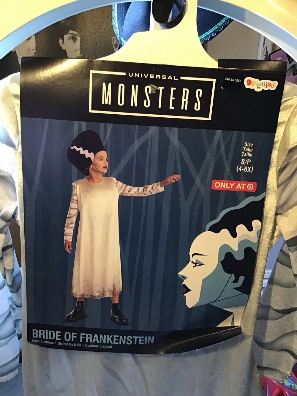Universal monsters bride of Frankenstein girls costume size 4-6x-New - Picture 2 of 4